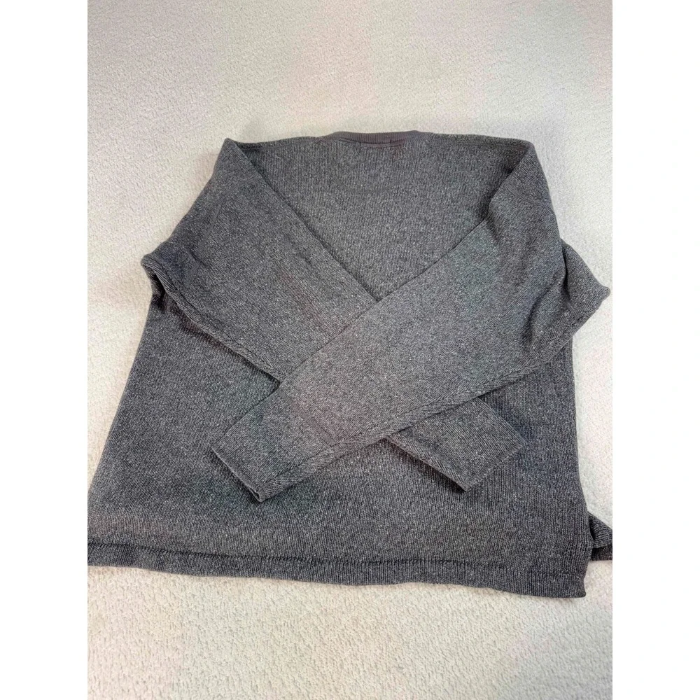 Britches Mens Wool Blend Knit V-neck Long Sleeve Pullover Gray Sweater Large‎